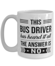 Coffee Mug for Bus Driver - 15 oz Funny Tea Cup For Office Co-Workers Men  - £13.32 GBP