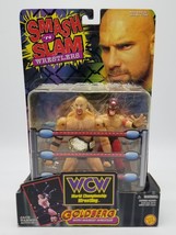 1999 Toy Biz Wcw Smash N Slam Wrestlers Goldberg &amp; Masked Wrestler Action Figure - £30.93 GBP