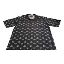 Southpole Polo Shirt Mens XL Black All Over Logo Print King Of Kings Vin... - $28.04