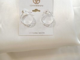 Giani Bernini 7/8&quot; Sterling Silver Filigree Hoop Earrings Y500 retail $110 - £36.82 GBP