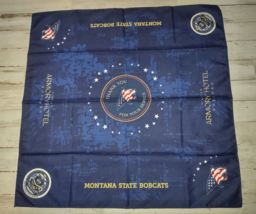 MSU Montana State Bobcats Armory Hotel 163rd National Guard Service Handkerchief - £23.30 GBP