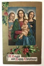 Divided Back PC A Bright and Happy Christmas MARY HOLDING BABY JESUS Bav... - £5.60 GBP