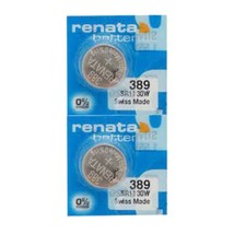 Renata 389 SR1130W Batteries - 1.55V Silver Oxide 389 Watch Battery (10 Count) - £4.13 GBP+