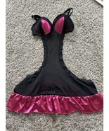 Never Naked Womens inmates Bows Black Pink Lingerie Dress Size Small Padded - $224.38 MXN