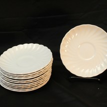 Johnson Bros Snowhite Regency Saucers England 5.625&quot; Lot of 12 - $39.19