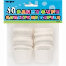 White Candy Cups 2 oz Paper 40 Ct Mints, Nuts, Condiments - £3.15 GBP