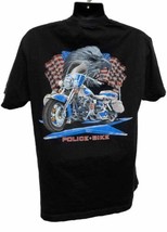 American Choppers Black Police Bike Graphic Art T-Shirt Size L - $19.86