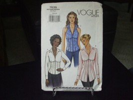Vogue 7639 Misses Form Fitting Blouse Pattern - Size 6/8/10 - $12.81