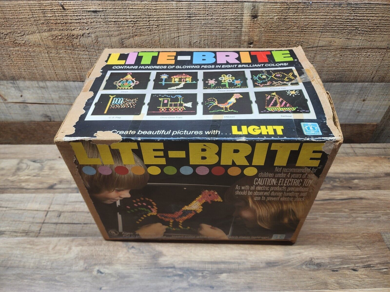 Primary image for Original 1978 Vintage LITE BRITE Hasbro Toy Working, Pegs Sheet & Box SHIPS FREE