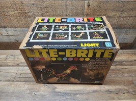 Original 1978 Vintage LITE BRITE Hasbro Toy Working, Pegs Sheet &amp; Box SH... - £39.61 GBP
