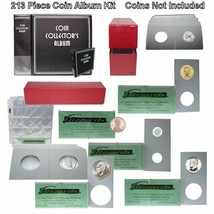 BCW 3 Inch Coin Album Kit, 10 Pages, 200 Flips and 2 Boxes - £26.78 GBP
