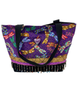 Leslie Andersen&#39;s Happy Hour Designs SmallFabric Tote with Beaded Fringe - $19.71 CAD