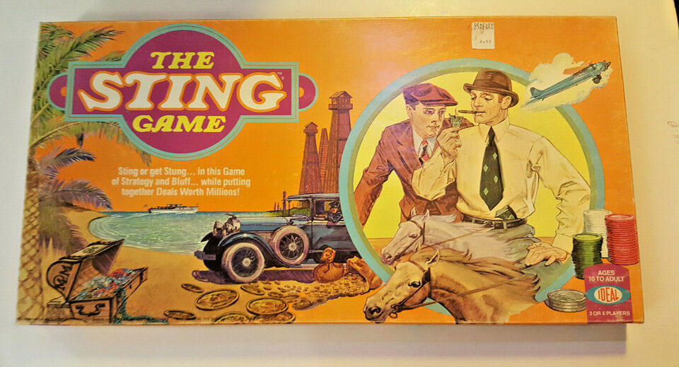 Vintage THE STING Board Game 1976 Ideal Great Graphics Movie Toy COMPLETE - $87.31
