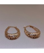Handcrafted Hoop Earrings Bridal Gold Contemporary  Hypoallergenic Silve... - $58.41