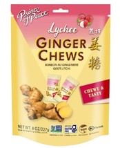 Prince of Peace Lychee Ginger Chews Candy Gluten Free, 8 Oz (Pack of 6) - $34.64