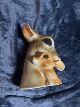 Vintage Royal Copley Ceramic Deer and Fawn Planter/Vase - £69.59 GBP