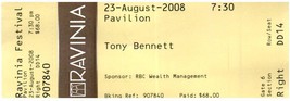 Tony Bennett Concert Ticket Stub August 23 2008 Chicago Illinois - £11.60 GBP