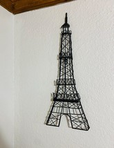 Iron Eiffel Tower Wall Hanging Paris France Sculpture Wrought iron 25&quot; Souvenir. - £12.34 GBP