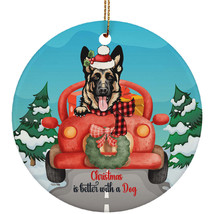 Christmas Is Better With A German Shepherd Dog Ornament Gift Decor For Dog Lover - £13.19 GBP