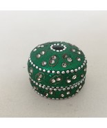 Handmade Rhinestone Beads Embellished Travel Tea Light Candle w/ Tin Hol... - £7.85 GBP