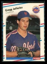 Vintage 1988 Fleer Baseball Trading Card #137 Gregg Jefferies New York Mets - £6.72 GBP
