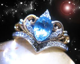 Haunted Ring Ignite Crown Chakra Correct All Wrongs Golden Royal Magick - £226.45 GBP