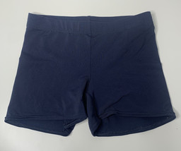 Adidas stella mccartney barricade Girls small navy blue compression shorts M10 - £12.02 GBP