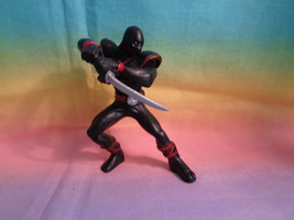 California Costume Inc. Black &amp; Red Ninja w/ Sword PVC Figure or Cake Topper - £2.65 GBP