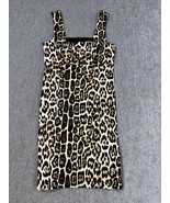 Alice + Olivia Dress Womens 8 Brown Black Leopard Animal Print Square Ne... - $913.40 MXN
