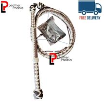 6 Feet Leather Bull Whip for Training Outdoor Target Practice &amp; Costume Use - $60.99