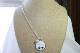 Plunder Necklace (New) Lg Hip Hop - Silver Chain W/ Bunny Pendant 30&quot; (PPA1730) - £20.94 GBP