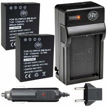 BM Premium 2 Pack of Fully Decoded BL-H1 Battery and Charger Kit for for Olympus - £62.53 GBP