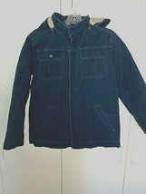 L. L. BEAN BOY&#39;S BLUE HEAVY HOODED COTTON JACKET-L(14/16)-GENTLY WORN-VE... - $9.49