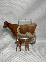 DeLaval Tin Die Cut Cow &amp; Calf Advertising Cream Separator &amp; Milker Amer... - £119.84 GBP