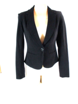 Candies Black Women&#39;s medium black 1 button 2 pocket stretch Jacket (B3) - $15.84