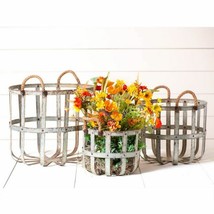 Rustic metal Basket Set - £71.93 GBP