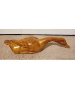 Hand Carved Solid Wood Duck Goose Decoy Decorative Sculpture Decor Colle... - $25.00