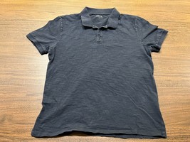 Vince Men’s Black Short-Sleeve Polo Shirt - Medium - £14.38 GBP