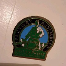 Vintage Enamel Pin Pinback Mills Pride  Factory Assembled Quality Cabinets - £5.91 GBP