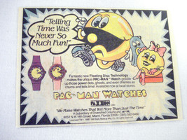 1984 Color Ad Pac-Man Watches, Paxxon, Corp., Miami, Florida - £6.38 GBP