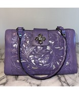 Patricia Nash Rosina Purple Lavender Handbag Satchel Purse 13x9&quot; Silver ... - £118.75 GBP