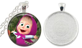 1 Masha And The Bear Bezel Necklace - $11.75