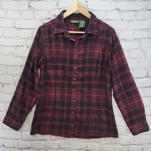 Stillwater Supply Womens Top Red Plaid Sz M Button Up  - £9.57 GBP