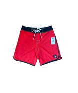 Quiksilver Men OR Scallop 18" Board Shorts Red Size 32 - $24.75