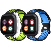 2 Pack Gizmo Watch Band Replacement For Kids, Silicone Sport 20Mm Soft Breathabl - £20.43 GBP