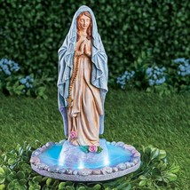 Solar Powered Blessed Mother Virgin Mary Garden Sculpture Outdoor Yard Statue - $25.93