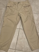 Lauren Ralph Lauren Pants Womens 8 Tan Khaki Crop Cargo Pockets Utility ... - $322.05 MXN