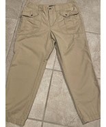 Lauren Ralph Lauren Pants Womens 8 Tan Khaki Crop Cargo Pockets Utility ... - $23.57 CAD