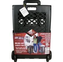 Pack-N Mesh Rolling Cart, 55 Lb, Plastic, 55LB, Black Shopping Laundry P... - $114.00