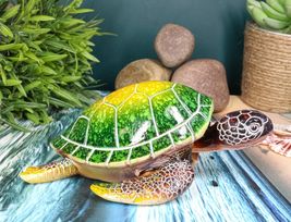 Nautical Ocean Green Giant Sea Turtle Swimming Bobblehead Figurine Tortoise - €15,55 EUR